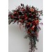 Flower Arch Arrangement in Deep Burgundy, Red & Blue | Faux Floral Archway for Wedding
