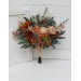 Wedding Bouquets in Cinnamon, Rust & Orange | Pampas Grass Faux Bridal & Bridesmaid Bouquets