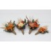Wedding Boutonnieres & Wrist Corsage in Cinnamon, Rust & Orange | Faux Flower Accessories