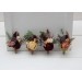 Wedding Boutonnieres & Wrist Corsage in Burgundy, Ivory & Dusty Rose | Faux Flower Accessories