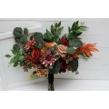 Wedding Bouquets in Rust, Terracotta & Burgundy | Faux Bridal & Bridesmaid Bouquets