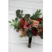 Wedding Bouquets in Rust, Terracotta & Burgundy | Faux Bridal & Bridesmaid Bouquets