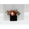 Pocket Boutonniere in Rust, Burgundy & Ivory | Faux Flower Accessories