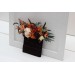Pocket Boutonniere in Rust, Burgundy & Ivory | Faux Flower Accessories