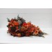 Wedding Bouquets in Rust, Terracotta & Burnt Orange | Cascading Bridal & Bridesmaid Faux Bouquets