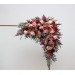 Flower Arch Arrangement in Cinnamon, Burgundy, Blush Pink & Rust | Faux Floral Archway for Wedding