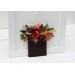 Pocket boutonniere in rust terracotta burgundy brown color scheme. Flower accessories. 5212