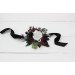 Wedding Boutonnieres & Wrist Corsage in Burgundy, Black, White & Silver | Faux Flower Accessories