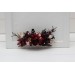 Flower comb in burgundy black gold beige color scheme. Wedding accessories for hair. Bridal flower comb. Bridesmaid floral comb. Halloween wedding. 0018