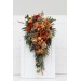 Wedding Bouquets in Rust, Orange & Gold | Dahlia & Rose Faux Bridal & Bridesmaid Cascading Bouquets