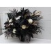 Ivory, Black, and Gold Wedding Bouquets – Gothic & Moody Bridal Designs