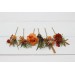 Set of 6 bobby pins in orange rust color scheme. Hair accessories. Flower accessories for wedding. 5213