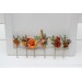Set of 6 bobby pins in orange rust color scheme. Hair accessories. Flower accessories for wedding. 5213