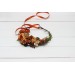 Orange rust flower crown. Hair wreath. Flower girl crown. Wedding flowers. 5213