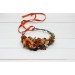 Orange rust flower crown. Hair wreath. Flower girl crown. Wedding flowers. 5213