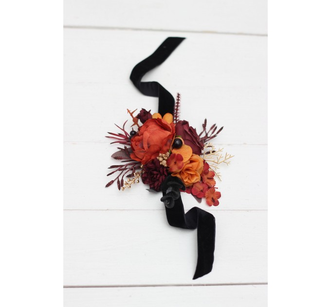 Halloween Wedding Boutonniere | Faux Flower Accessories for Halloween Theme