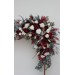 Flower Arch Arrangement in Burgundy & Ivory | Faux Floral Archway for Wedding