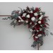 Flower Arch Arrangement in Burgundy & Ivory | Faux Floral Archway for Wedding