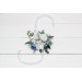 Wedding Boutonnieres & Wrist Corsage in Sky Blue & White | Faux Flower Accessories