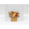 Pocket Boutonniere in Terracotta, Rust, Mustard & Ivory | Faux Flower Accessories
