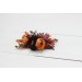 Flower comb in rust burgundy cinnamon orange color scheme. Wedding accessories for hair. Bridal flower comb. Bridesmaid floral comb. 0033