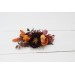 Flower comb in rust burgundy cinnamon orange color scheme. Wedding accessories for hair. Bridal flower comb. Bridesmaid floral comb. 0033