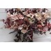Wedding Bouquets in Beige, Brown, Mocha Mousse & Burgundy | Cascading Faux Bridal & Bridesmaid Bouquets