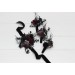 Wedding Boutonnieres & Wrist Corsage in Silver, Black & Purple | Faux Flower Accessories