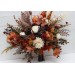 Wedding Bouquets in Ivory & Rust | Cascading Faux Bridal & Bridesmaid Bouquets