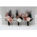 Wedding Boutonnieres & Wrist Corsage in Dusty Rose | Faux Flower Accessories