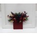 Pocket Boutonniere in Burgundy, Navy Blue & Gold | Square Flower Accessories