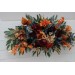 Flower Arch Arrangement in Teal, Rust, Gold, Plum & Mustard | Faux Floral Archway for Jewel-Tone Wedding