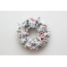 Flower wreath. Wall decor. Wedding decor. All season wreath. Home decor. Lantern flowers. Blush pink  and dusty blue wreath. 5131-2