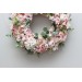 Flower wreath. Wall decor. Wedding decor. All season wreath. Home decor. Lantern flowers. Blush pink wreath.05131-1