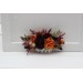Flower comb in rust orange burgundy navy blue color scheme. Wedding accessories for hair. Bridal flower comb. Bridesmaid floral comb. 0043
