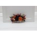 Flower comb in rust orange burgundy navy blue color scheme. Wedding accessories for hair. Bridal flower comb. Bridesmaid floral comb. 0043