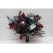 Wedding Bouquets in Navy Blue, White & Burgundy | Cascading Faux Bridal & Bridesmaid Bouquets