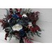Wedding Bouquets in Navy Blue, White & Burgundy | Cascading Faux Bridal & Bridesmaid Bouquets