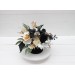 White black gold centerpiece. Table decor. Wedding flowers in box. 5065