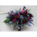 Wedding Bouquets in Teal, Magenta, Blue & Purple | Cascading Faux Bridal & Bridesmaid Bouquets
