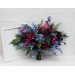 Wedding Bouquets in Teal, Magenta, Blue & Purple | Cascading Faux Bridal & Bridesmaid Bouquets