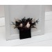 Pocket Boutonniere in Deep Purple, Black, Gold & Beige | Faux Flower Accessories