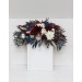 Flower Arch Arrangement in Burgundy, Ivory & Navy Blue | Faux Floral Archway for Wedding