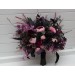 Wedding Bouquets in Deep Purple, Fuchsia & Candy Pink | Cascading Faux Bridal & Bridesmaid Bouquets
