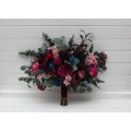 Jewel-Tone Wedding Bouquets in Emerald Green, Purple, Magenta & Teal | Faux Bridal & Bridesmaid Bouquets