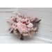 Wedding Bouquets in Dusty Pink & Blush Pink | Cascading Faux Bridal & Bridesmaid Bouquets