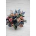 Wedding Bouquets in Navy Blue & Dusty Rose | Cascading Faux Bridal & Bridesmaid Bouquets