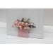 Pocket Boutonniere in Dusty Pink, Blush Pink & Cream | Square Faux Flower Accessories