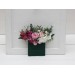 Pocket Boutonniere in White & Pink | Square Faux Flower Accessories
