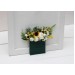 Sunflower Pocket Boutonniere in Yellow & White | Square Faux Flower Accessories
